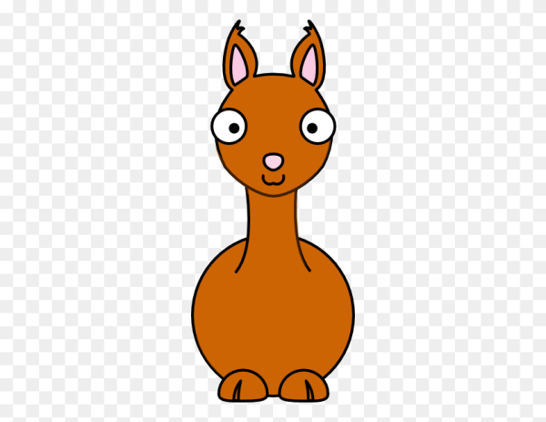 Лама мульт на белом фоне