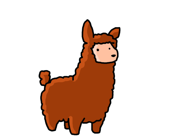 Лама рисунок