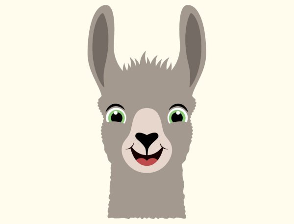Голова ламы рисунок