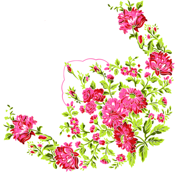 Цветочки на прозрачном фоне