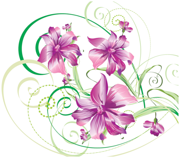 Красивый орнамент из цветов