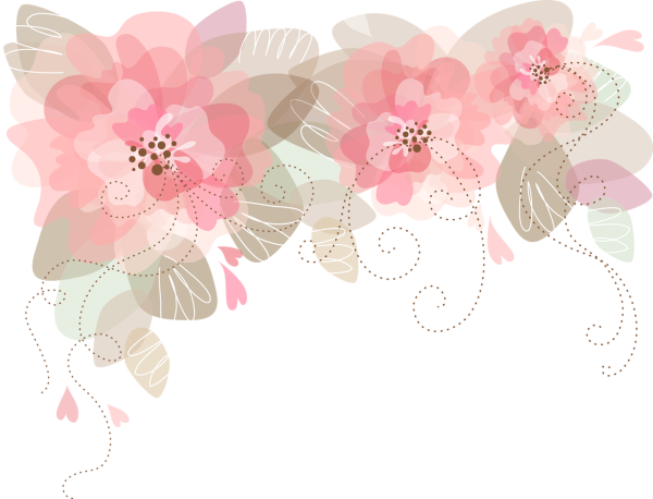 Розовые цветы элемент