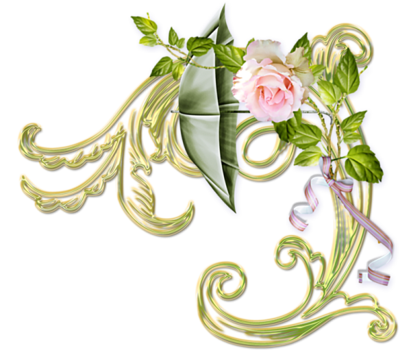 Красивый декор на прозрачном фоне