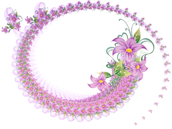 Овал из цветов