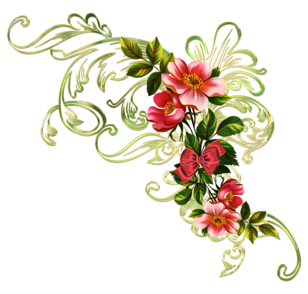 Угловой цветочный орнамент