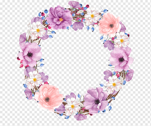 Цветочная рамка круглая