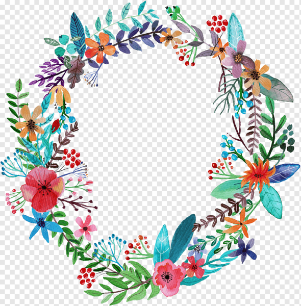 Векторный венок из цветов