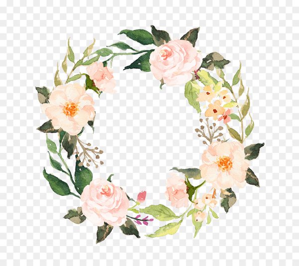 Цветочная рамка для пригласительных