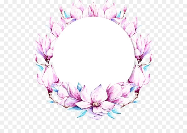 Акварельная рамка круглая