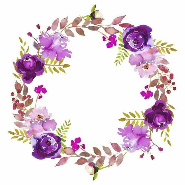 Круглая рамка из цветов