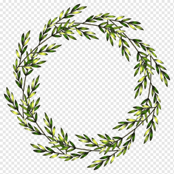 Венок из зеленых листьев