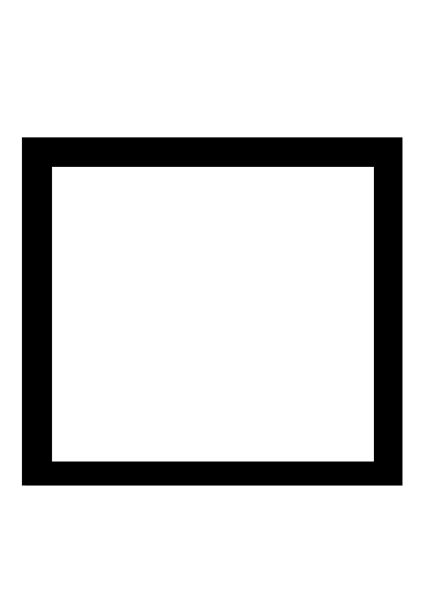 Белый квадрат с черной рамкой