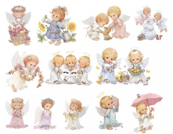 Ангелочки для печати