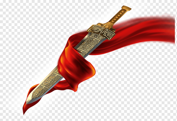 Меч с красной лентой