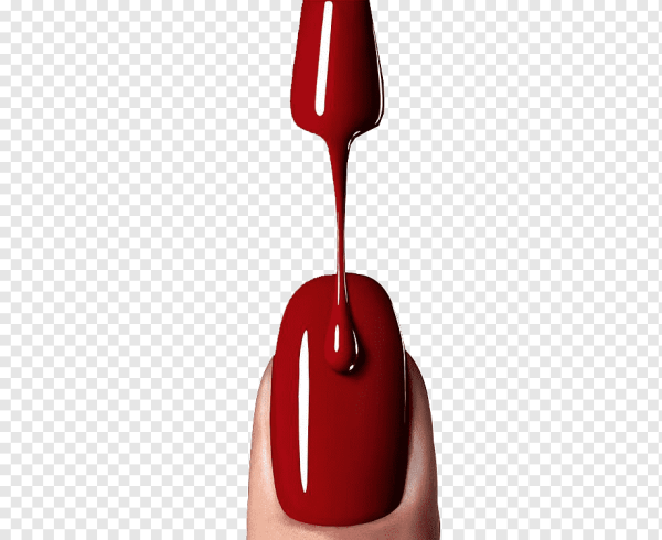 Красный маникюр на белом фоне