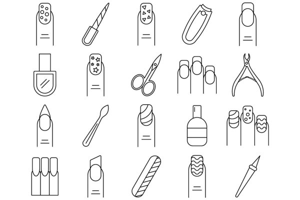 Инструменты для маникюра иконка