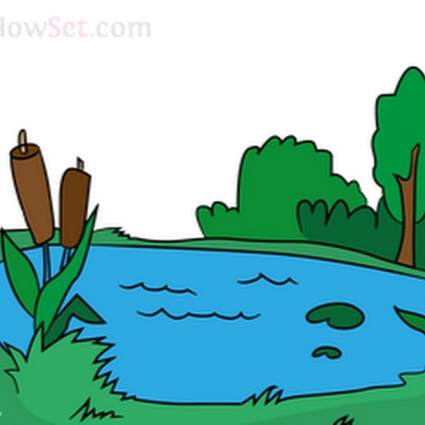 Пруд мультяшная