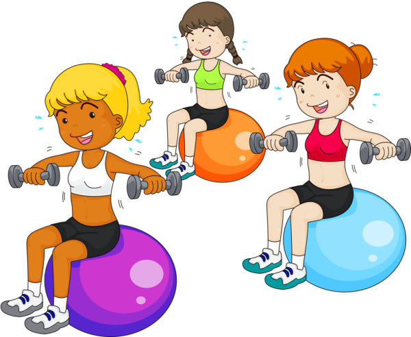 Занятие спортом рисунок