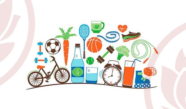 Здоровый образ жизни векторный клипарт