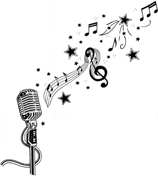 Микрофон и Ноты