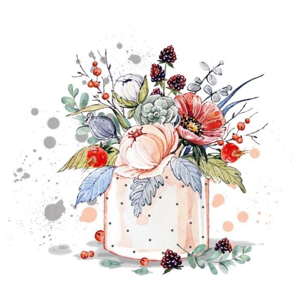 Акварельные цветы