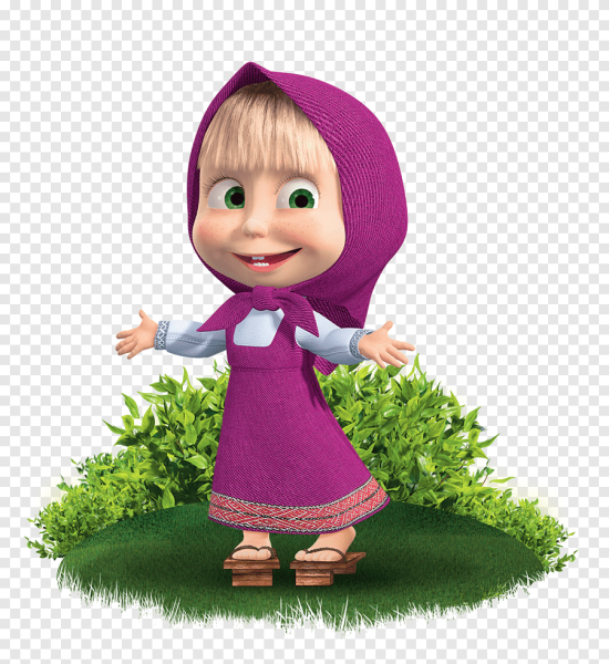 Радостная Маша из мультика Маша и медведь