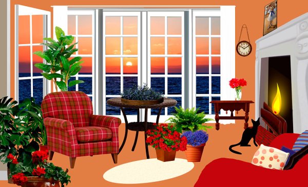 Мультяшная гостиная