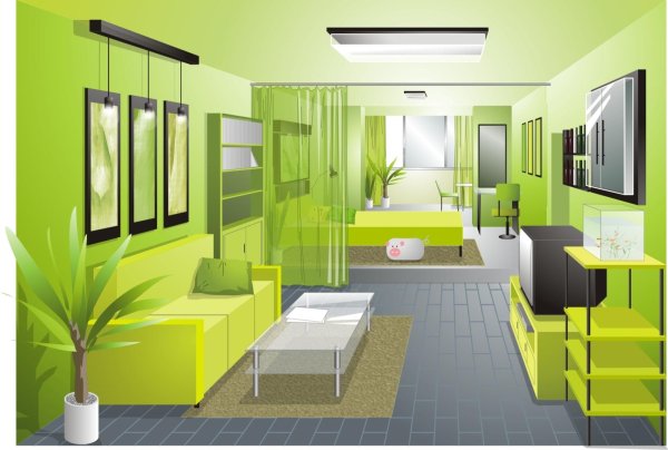 Векторный интерьер