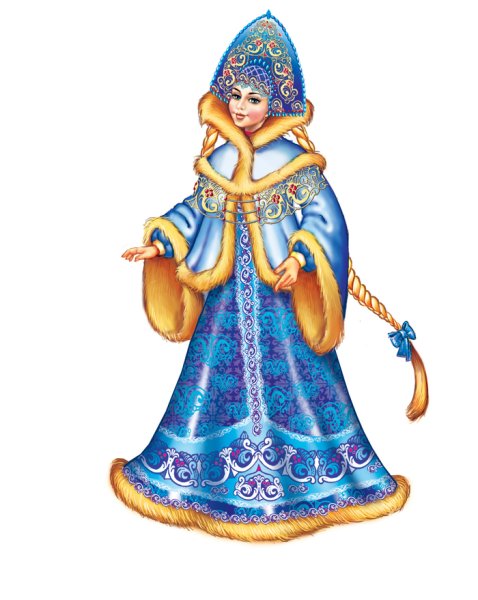 Снегурочка на белом фоне