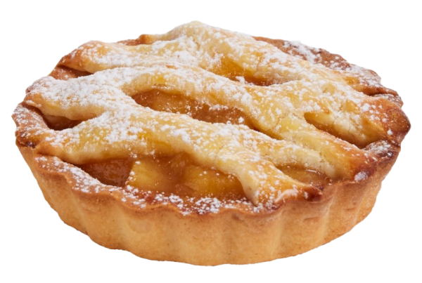 Яблочный пирог на белом фоне