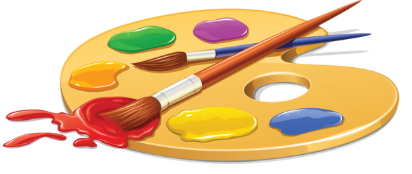 Краски с кисточкой