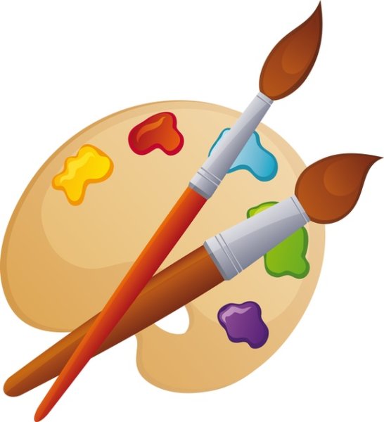 Палитра и кисти