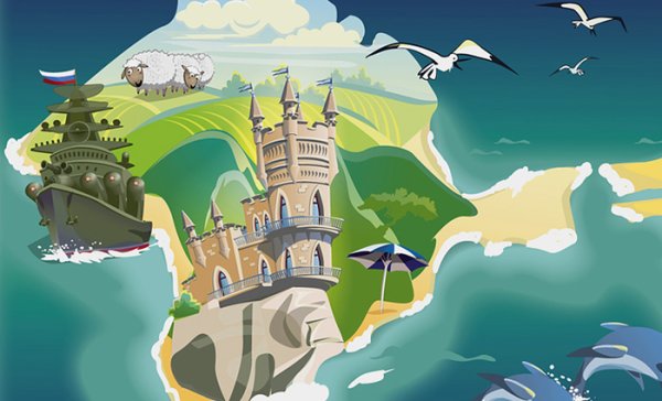 Вектор путешествие Крым