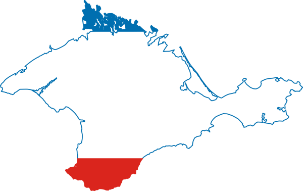 Контур полуострова Крым