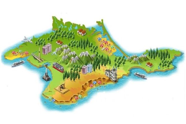 Карта Крыма рисунок