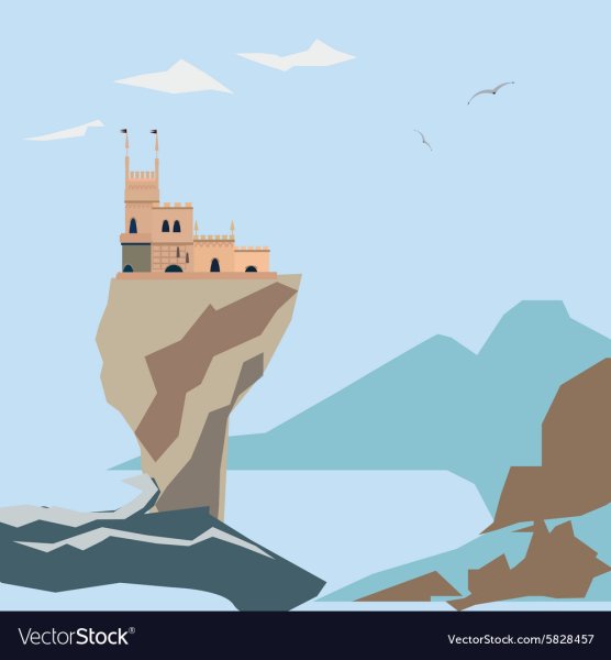 Ласточкино гнездо Крым вектор