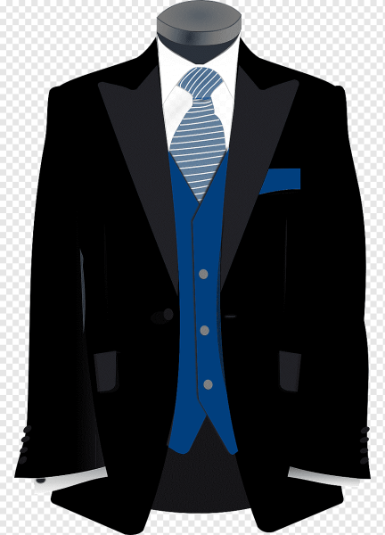 Векторный пиджак с галстуком