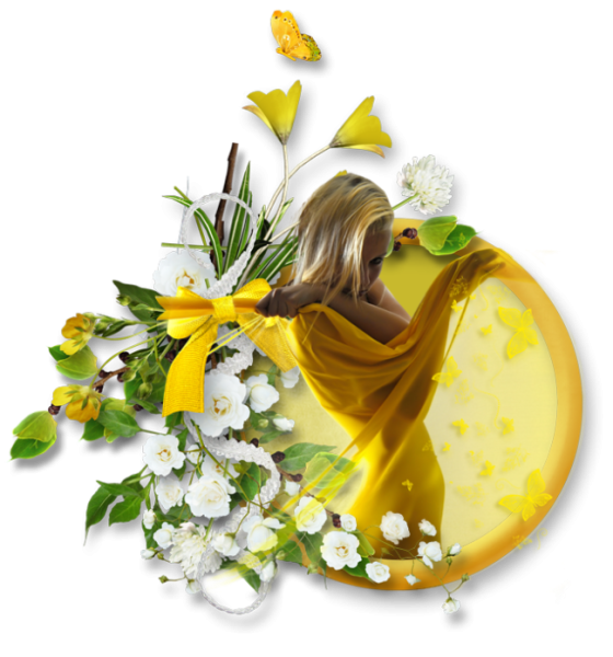 Весеннее настроение на прозрачном фоне