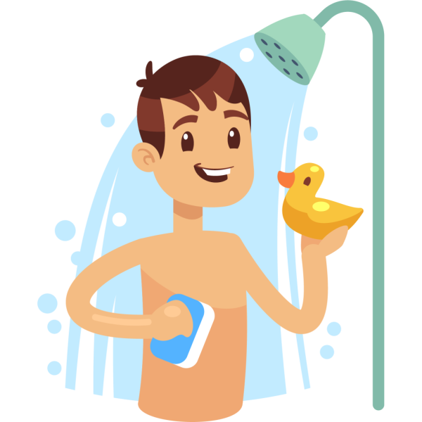 Принятие душа рисунок