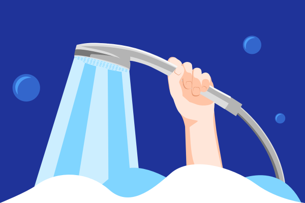 Теплый душ вектор