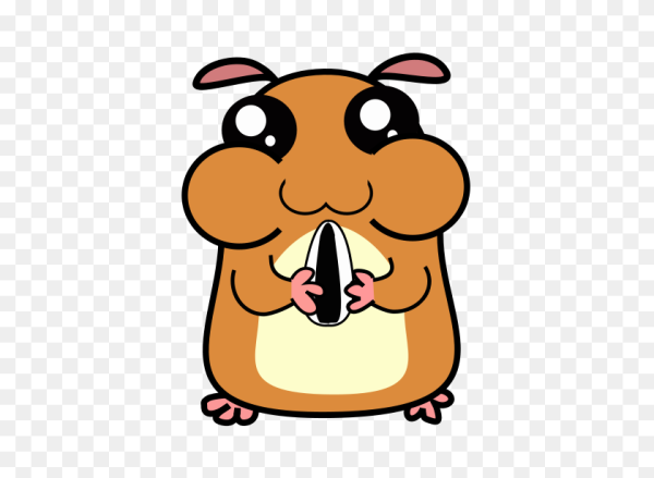 Хомяк на прозрачном фоне