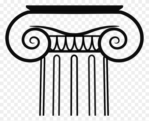 Колонна Ионического ордера вектор