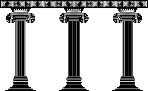 Тимпан архитектура Греции вектор