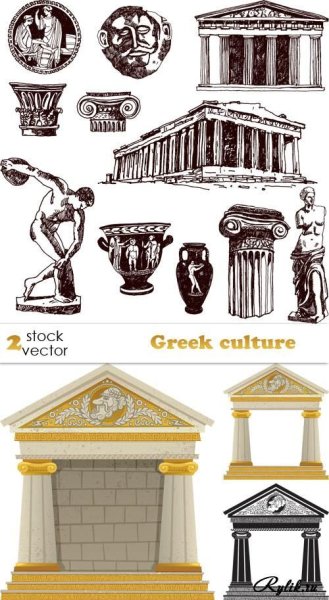 Архитектура Греция вектор