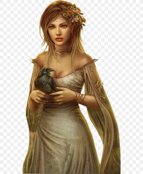 Девушка фэнтези на прозрачном фоне