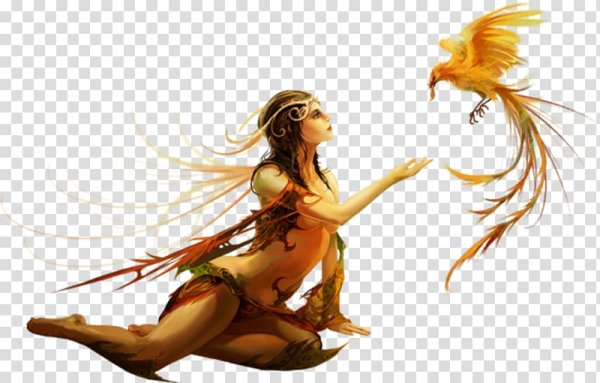 Девушка фэнтези на прозрачном фоне