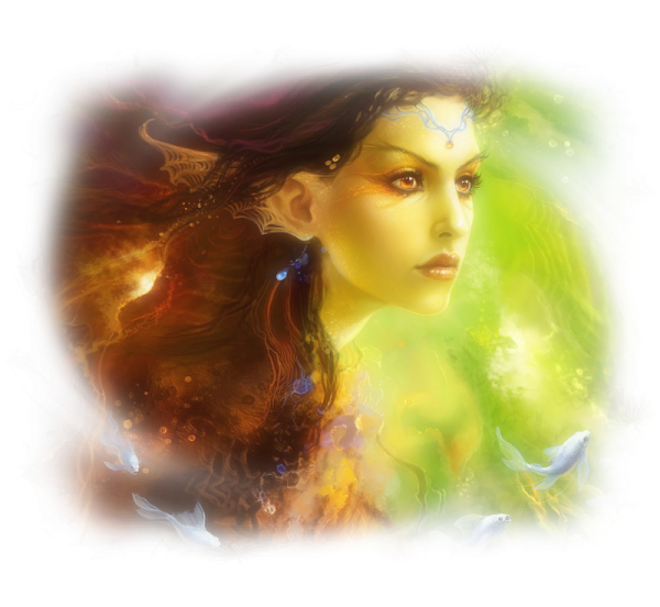 Девушка фэнтези на прозрачном фоне