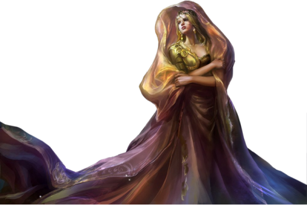 Девушка фэнтези на прозрачном фоне