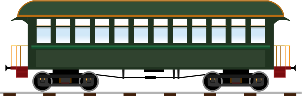 Вагон на белом фоне