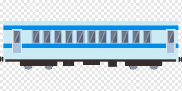Поезд с вагонами на белом фоне